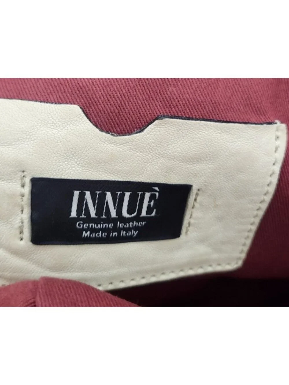 INNUE Made in Italy Ivory Leather Backpack Chain Handle Purse